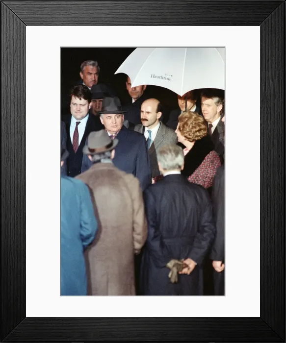 Framed Print : Margaret Thatcher meeting Mikhail Gorbachev, General Secretary of the Central Committee Framed Print : Margaret Thatcher meeting Mikhail Gorbachev, General Secretary of the Central Committee