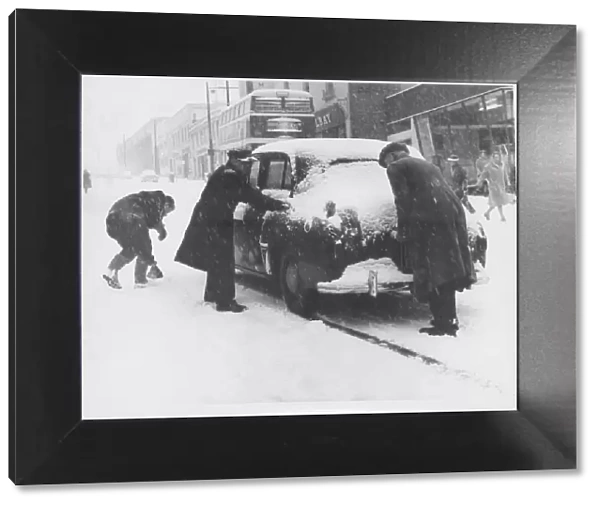 Snow scene - Torwood Street, Torquay 1962