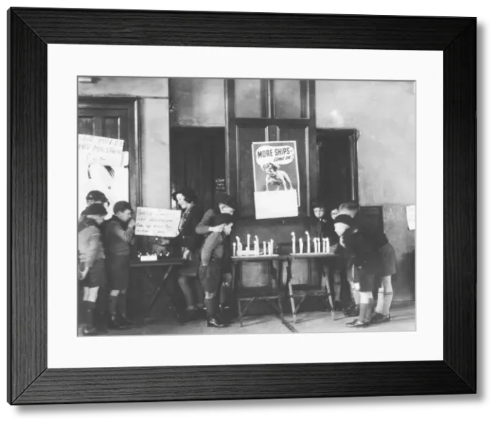 Framed Print : Galmpton Wolf Cub fete in February 1942 with some interesting posters Framed Print : Galmpton Wolf Cub fete in February 1942 with some interesting posters