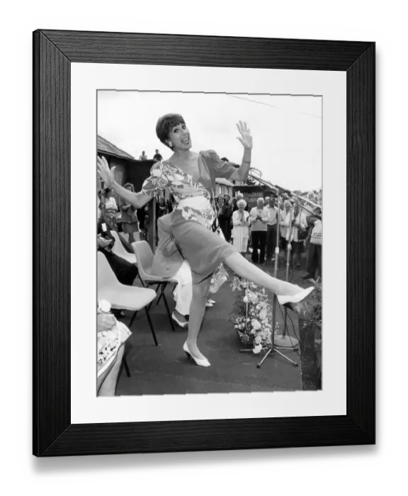 Framed Print : Singer Anita Harris at Torbay Hospital League of Friends fete. June 3 1992