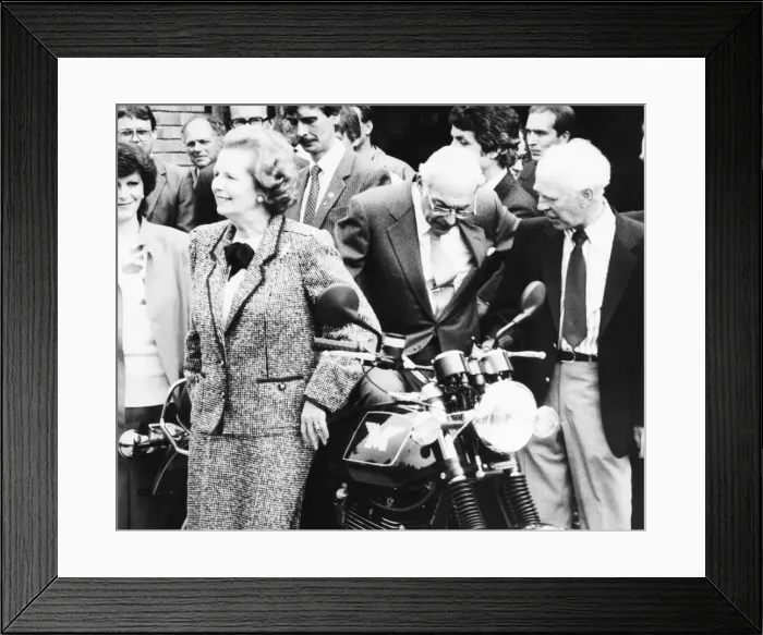 Framed Print : Baroness Margaret Thatcher and her late husband Denis during a visit to the L F Harris Framed Print : Baroness Margaret Thatcher and her late husband Denis during a visit to the L F Harris