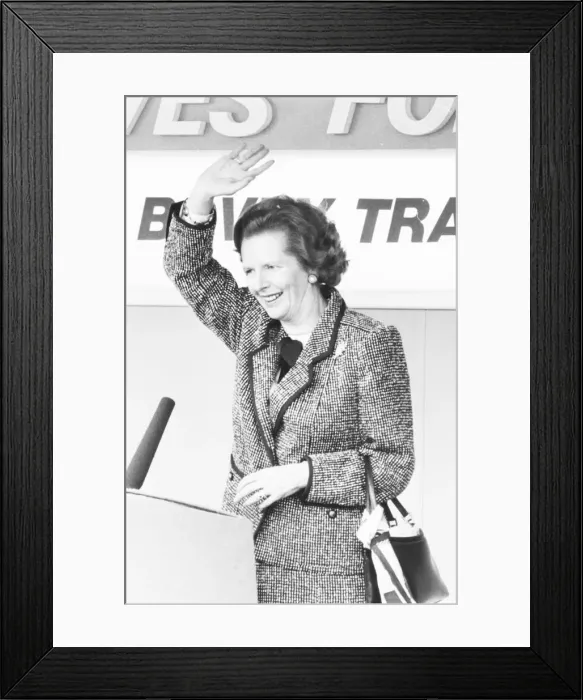 Framed Print : Margaret Thatcher at Bovey Tracey in May 1987 Framed Print : Margaret Thatcher at Bovey Tracey in May 1987