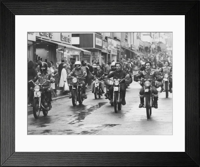 Framed Print : 2000 Motorcycle Action Group members ride down Union Street Framed Print : 2000 Motorcycle Action Group members ride down Union Street