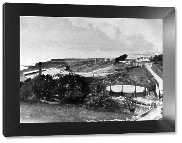Torquay Road at Hollacombe in 1868 showing the first gasworks buildings