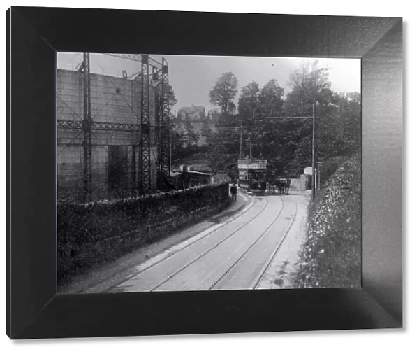 The Torquay Road at Hollacombe, Paignton in about 1910 when trams
