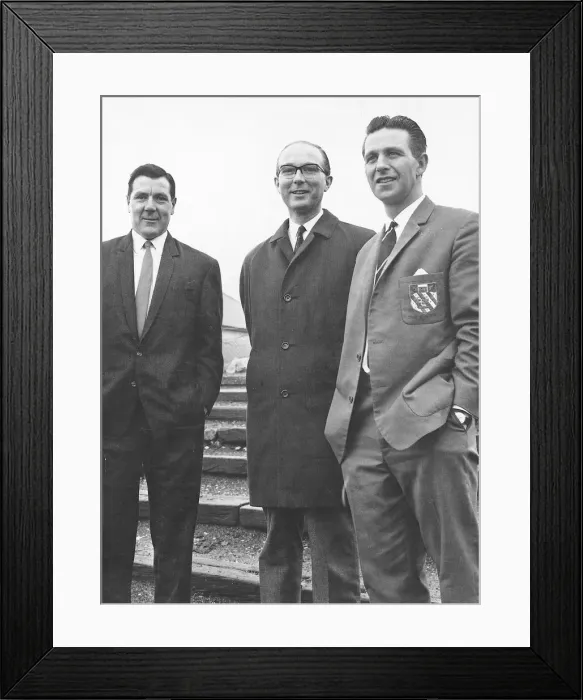 Framed Print : From left, Torquay United manager Allan Brown, chairman Tony Boyce Framed Print : From left, Torquay United manager Allan Brown, chairman Tony Boyce