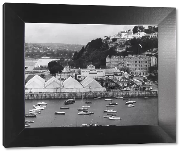 Torquay Harbour showing the Pavllion Theatre. Circa 1960