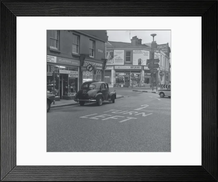 Framed Print : A photograph from 1969 showing Union Street, Torre as it joins Brunswick Square in Framed Print : A photograph from 1969 showing Union Street, Torre as it joins Brunswick Square in