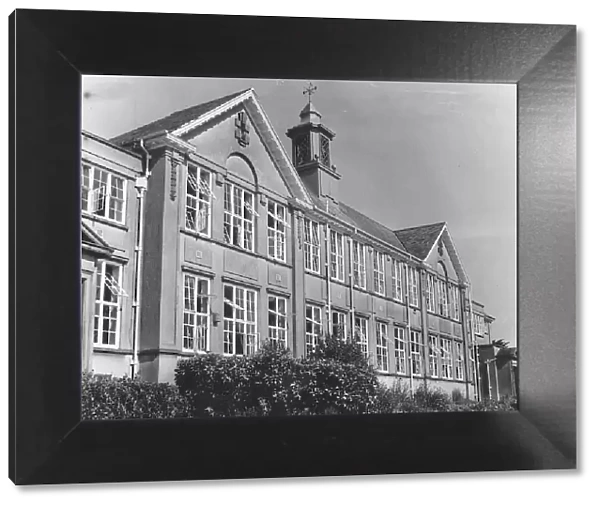 Torquay Boys Grammar School when it was situated in Barton Road, Torquay. Circa 1960s