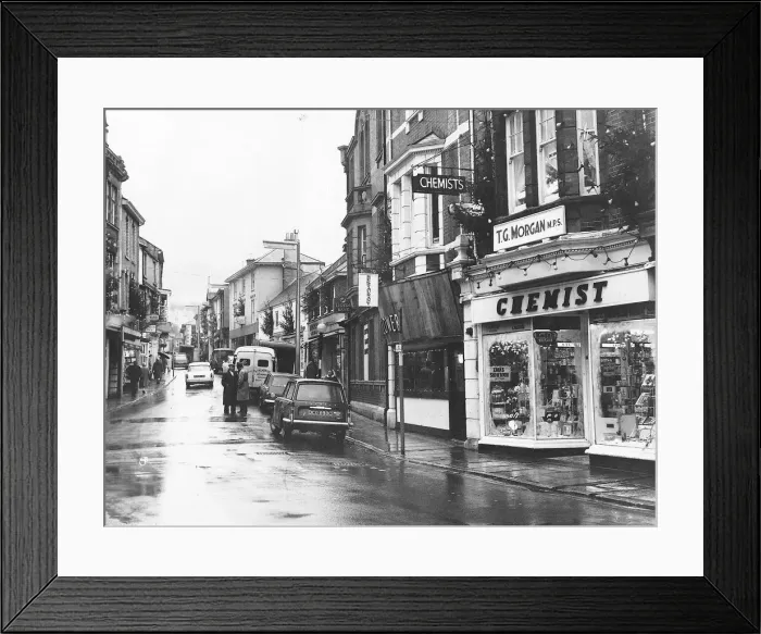 Framed Print : Fore Steet, Brixham, December 1965 Framed Print : Fore Steet, Brixham, December 1965