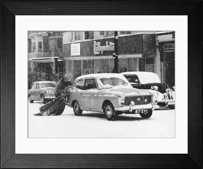 Framed Print : Torquay snow scene. January 1962 Framed Print : Torquay snow scene. January 1962