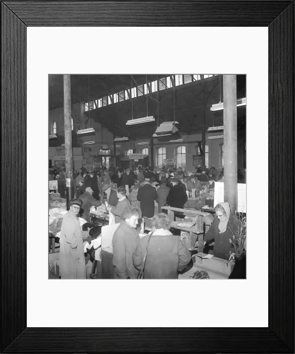 Framed Print : Newton Abbot Market Hall February 1964 Framed Print : Newton Abbot Market Hall February 1964