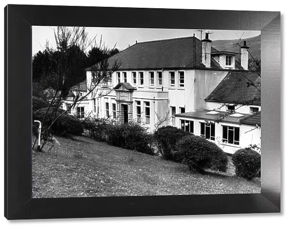 Pentwyn Hospital, overlooking Ton Pentre in the Rhonnda. 29th April 1974