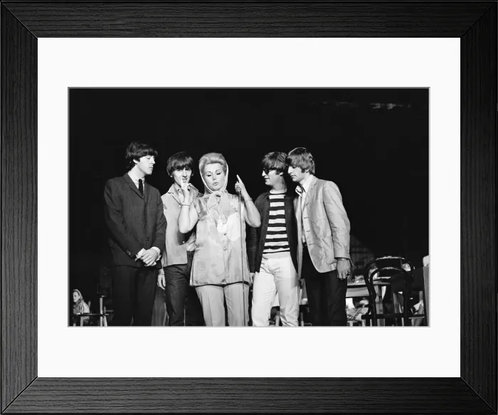 Framed Print : Zsa Zsa Gabor meets The Beatles. Picture taken at The London Palladium Framed Print : Zsa Zsa Gabor meets The Beatles. Picture taken at The London Palladium