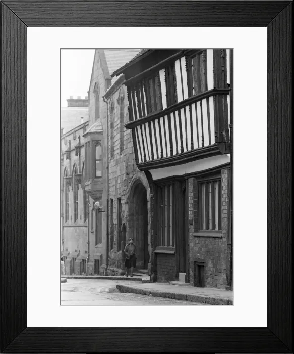 Framed Print : Old timber buildings in Coventry, West Midlands. 25th November 1985 Framed Print : Old timber buildings in Coventry, West Midlands. 25th November 1985