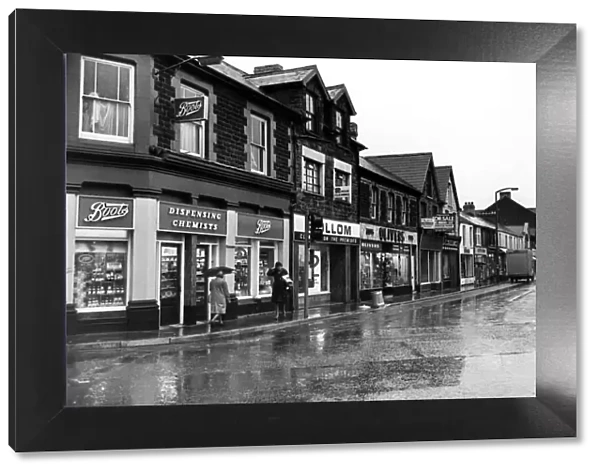 The High Street, leading to Bute Street, Treorchy. Treorchy