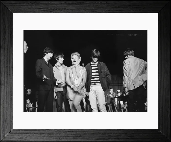 Framed Print : Zsa Zsa Gabor meets The Beatles. Picture taken at The London Palladium Framed Print : Zsa Zsa Gabor meets The Beatles. Picture taken at The London Palladium