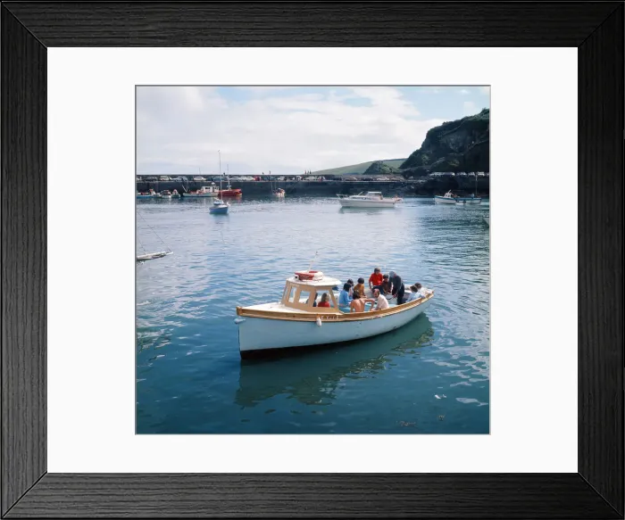 Framed Print : Sailing in Mevagissey Harbour, Cornwall. 1973 Framed Print : Sailing in Mevagissey Harbour, Cornwall. 1973