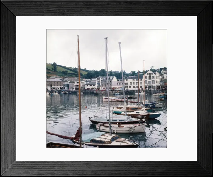 Framed Print : Mevagissey Harbour, Cornwall. 1973