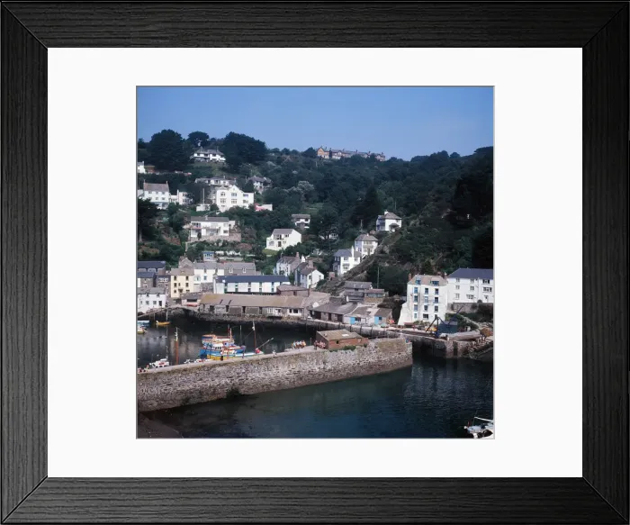 Framed Print : Scenes in Polperro, Cornwall. 1973