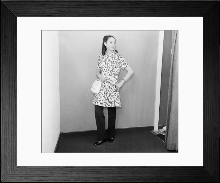 Framed Print : 1971 Fashion, Studio Pix posed by model, 10th January 1971