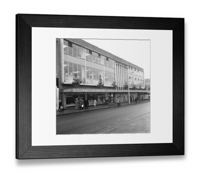 Framed Print : Exterior view Bexley Heath Co-Op combined supermarket and department store Framed Print : Exterior view Bexley Heath Co-Op combined supermarket and department store