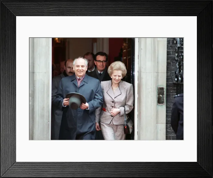 Framed Print : Soviet Leader, Mikhail Gorbachev, with British Prime Minister, Margaret Thatcher Framed Print : Soviet Leader, Mikhail Gorbachev, with British Prime Minister, Margaret Thatcher