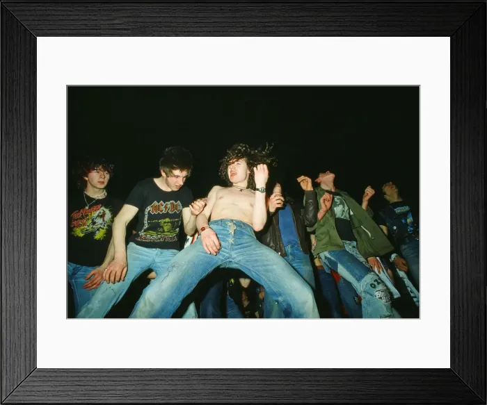 Framed Print : Status Quo, English rock band, onstage in 1981. Picture shows Status Quo