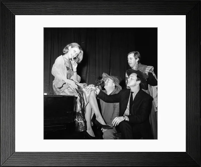 Framed Print : Honor Blackman took a new role tonight when she played the part of Juliet with a most