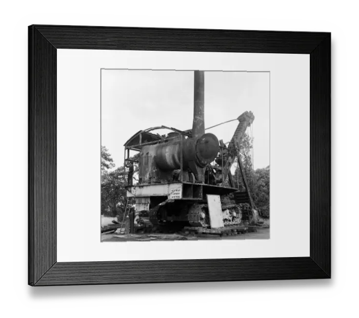 Framed Print : Steam powered Excavating Machine, aka Steam Navvy, at Beamish Museum, Beamish