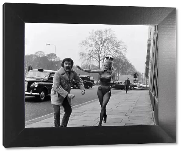 Kenneth Cope being chased down Park Lane by Jennifer Watts