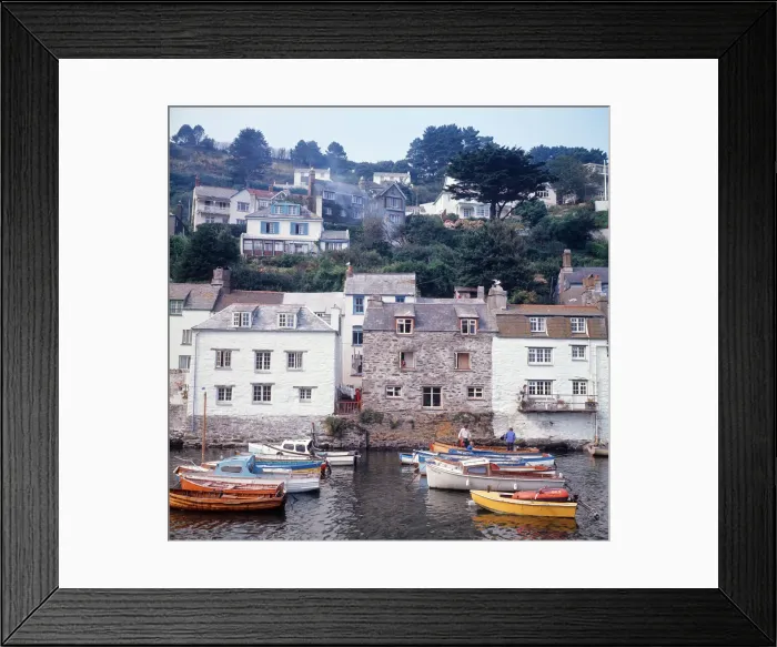 Framed Print : Scenes in Polperro, Cornwall. 1973