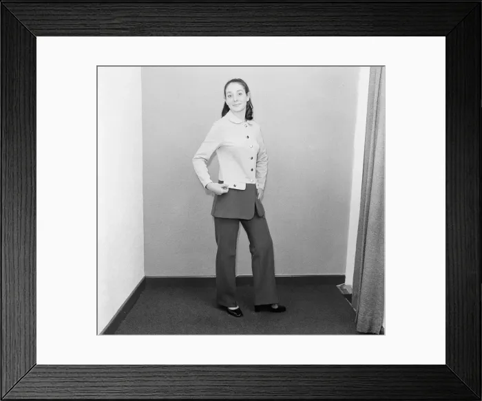 Framed Print : 1971 Fashion, Studio Pix posed by model, 10th January 1971