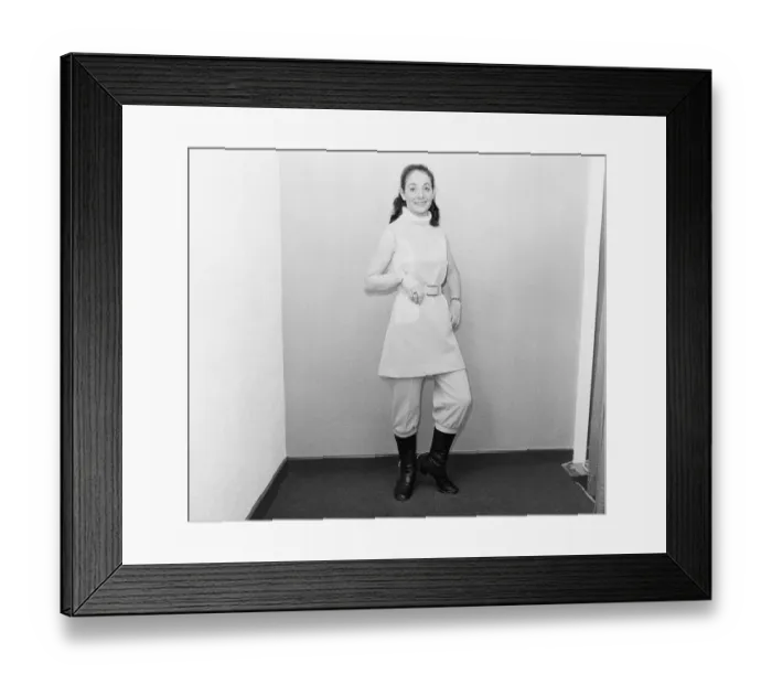 Framed Print : 1971 Fashion, Studio Pix posed by model, 10th January 1971 Framed Print : 1971 Fashion, Studio Pix posed by model, 10th January 1971