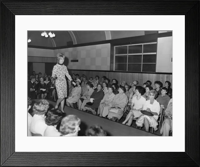 Framed Print : A fashion parade at the Co-op, Lincoln 21st September 1966