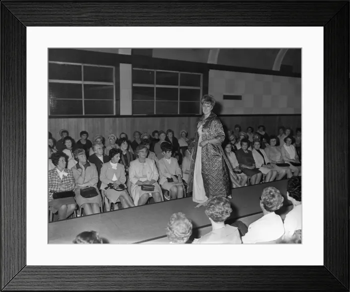 Framed Print : A fashion parade at the Co-op, Lincoln 21st September 1966 Framed Print : A fashion parade at the Co-op, Lincoln 21st September 1966