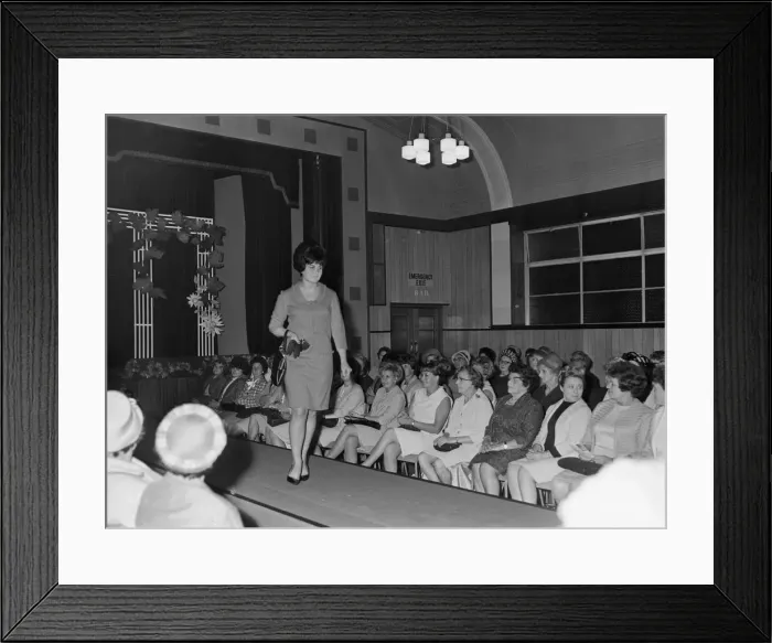 Framed Print : A fashion parade at the Co-op, Lincoln 21st September 1966