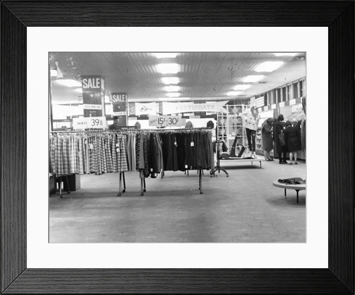 Framed Print : Interior of the Co-Op shop on Oxford Street, London, 6th January 1962 Framed Print : Interior of the Co-Op shop on Oxford Street, London, 6th January 1962