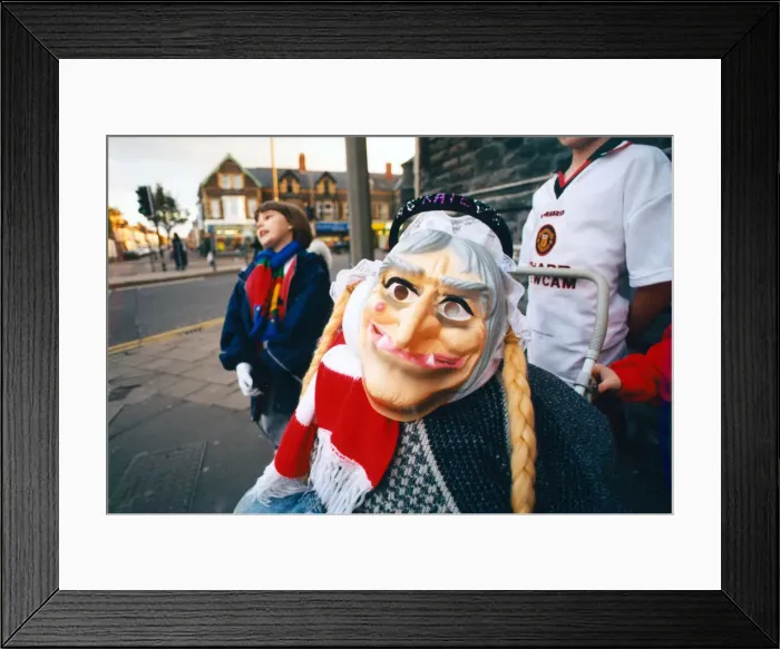 Framed Print : Penny for the guy on a South Wales street 29th October 1996 Framed Print : Penny for the guy on a South Wales street 29th October 1996