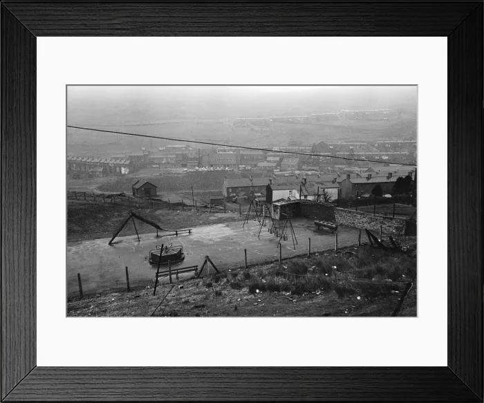 Framed Print : Abertillery, the largest town of the Ebbw Fach valley in what was the historic county of Framed Print : Abertillery, the largest town of the Ebbw Fach valley in what was the historic county of