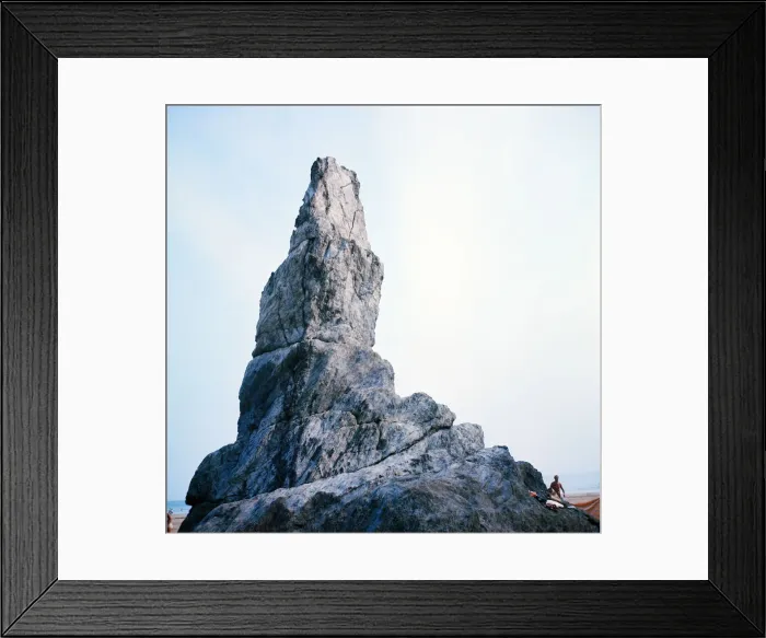 Framed Print : Rock formation on the beach near Crantock, Cornwall. 19th August 1973 Framed Print : Rock formation on the beach near Crantock, Cornwall. 19th August 1973