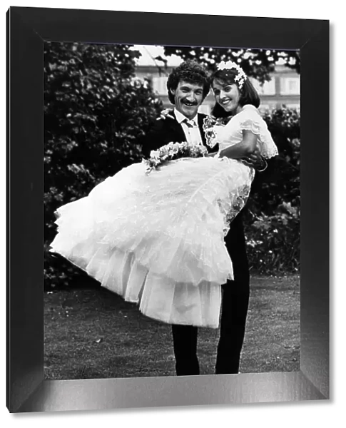 Newly Weds, Terry McDermott and Carole Ann Robinson, pictured on their wedding day at St