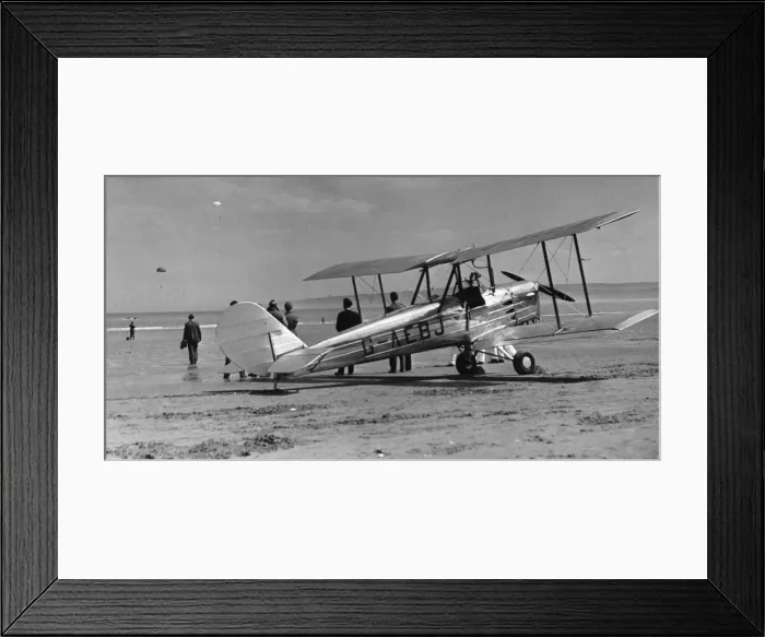 Framed Print : A Blackburn B2 aircraft seen here on the beach at Filey. 1st June 1932 Framed Print : A Blackburn B2 aircraft seen here on the beach at Filey. 1st June 1932