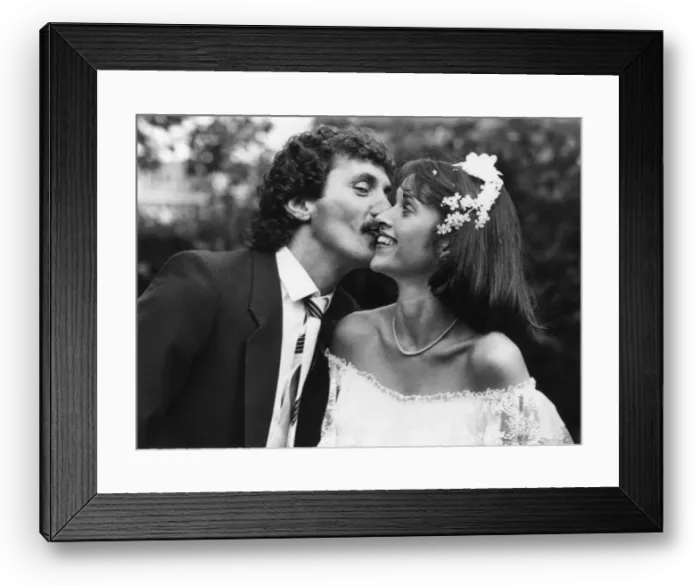 Framed Print : Newly Weds, Terry McDermott and Carole Ann Robinson, pictured on their wedding day at St Framed Print : Newly Weds, Terry McDermott and Carole Ann Robinson, pictured on their wedding day at St