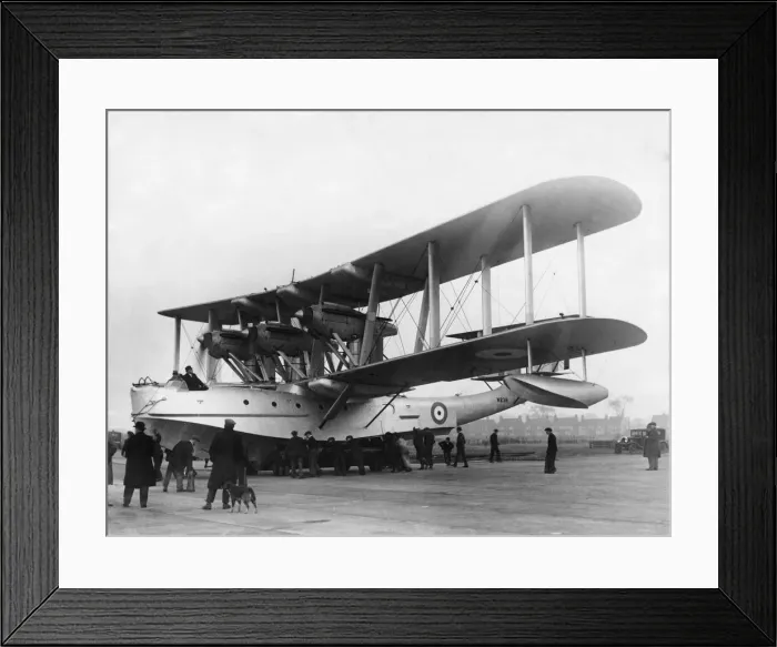 Framed Print : A Iris III flying boat seen here being handed over to 209 Squadron at the Blackburn
