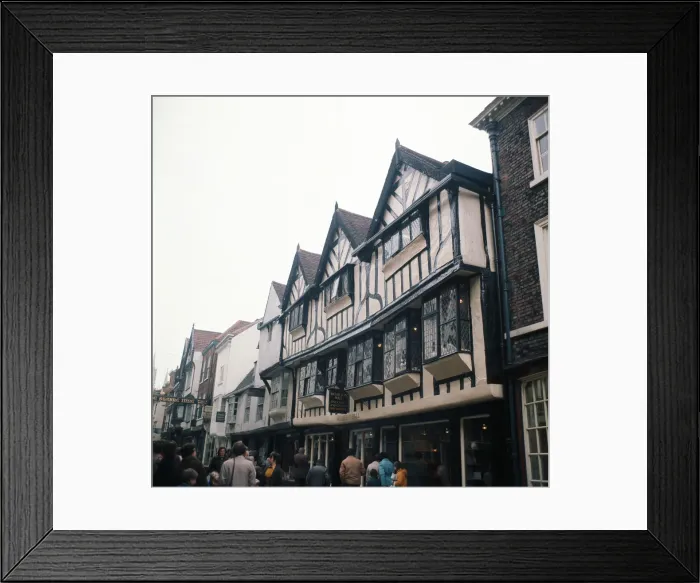 Framed Print : The Shambles, York, North Yorkshire. April 1974 Framed Print : The Shambles, York, North Yorkshire. April 1974