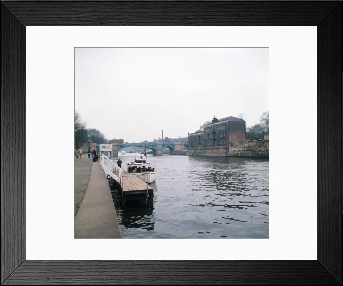 Framed Print : The River Ouse, York, North Yorkshire. April 1974 Framed Print : The River Ouse, York, North Yorkshire. April 1974