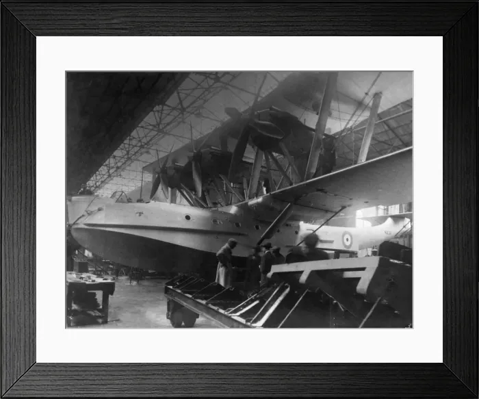 Framed Print : A Iris III flying boat seen here under construction at the Blackburn factory Framed Print : A Iris III flying boat seen here under construction at the Blackburn factory