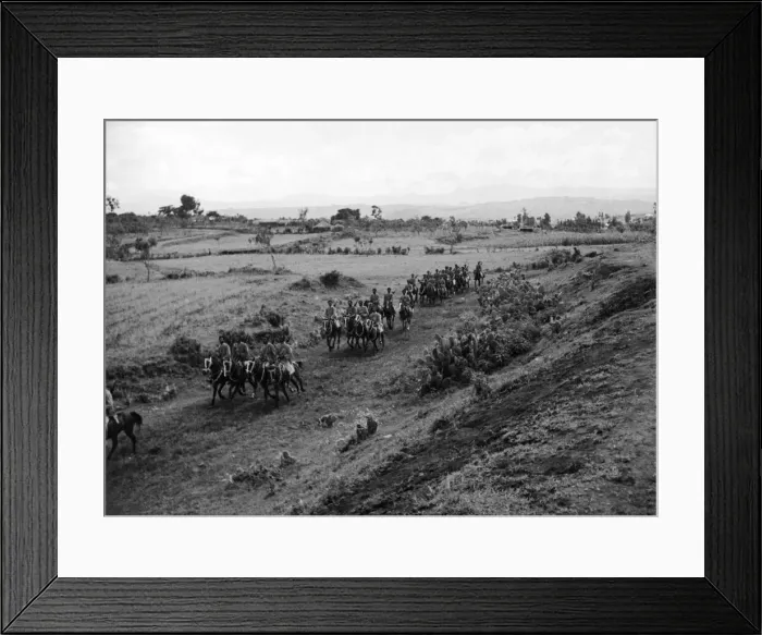 Framed Print : Abyssinian War September 1935 Abyssinian cavalry moving up to the Ogaden front Framed Print : Abyssinian War September 1935 Abyssinian cavalry moving up to the Ogaden front