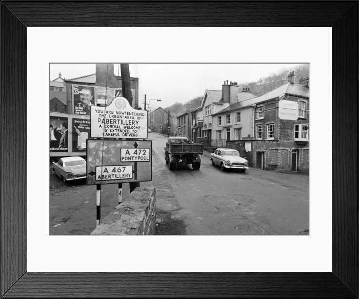 Framed Print : Abertillery, the largest town of the Ebbw Fach valley in what was the historic county of Framed Print : Abertillery, the largest town of the Ebbw Fach valley in what was the historic county of